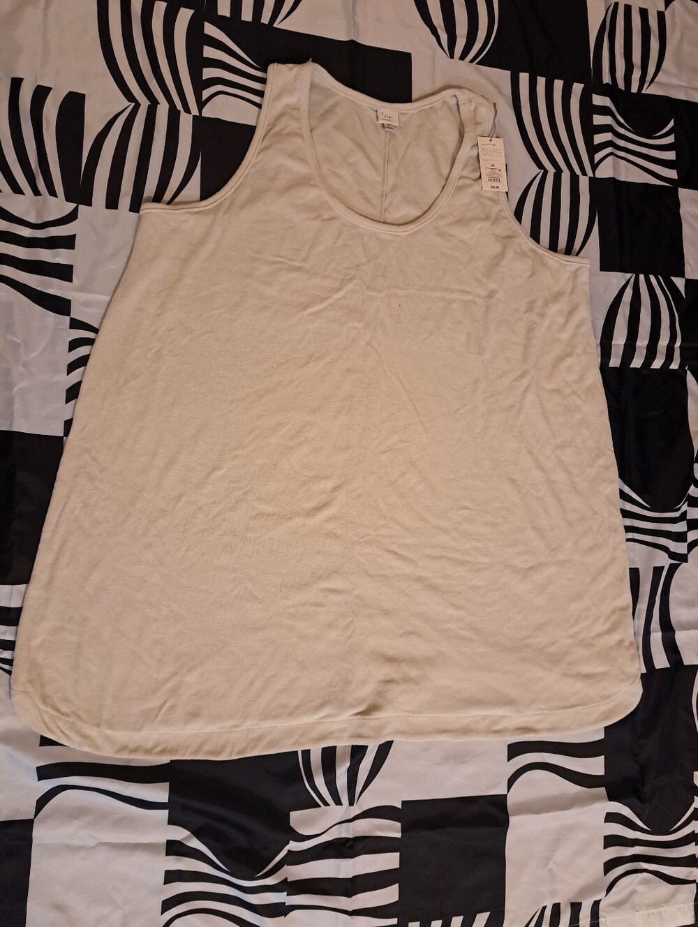 A New Day - Womens Size 4x Ivory Terry Tank Dress